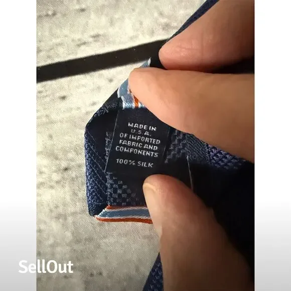 Cremieux Men's Navy Multi Stripe Silk Tie Classic Length - Picture 3 of 4